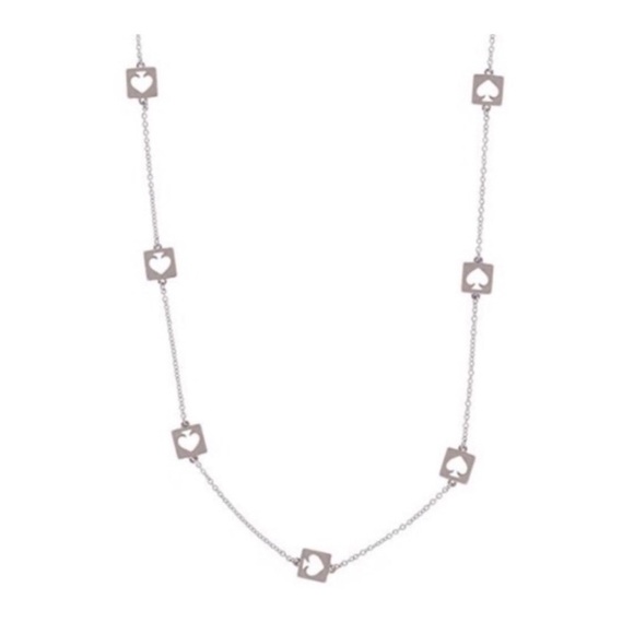 KATE SPADE • Silver Hole Punch Rosary Long Necklace - Picture 1 of 5